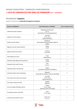 Modalidade: Capoeira - Instituto do Desporto de Portugal