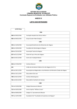 ANEXO II LISTA DAS ENTIDADES