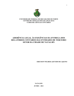 aderência legal ás exigências da entrega dos relatórios contábeis