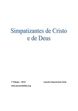 1&ordf; Edi&ccedil;&atilde;o &ndash; 2014 Leandro Nascimento Ortiz www.jesusnabiblia.org