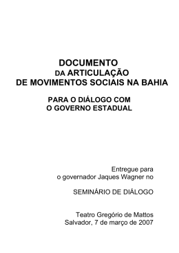 Arquivo em PDF - Dados e textos sobre a Luta pela Terra e a