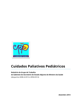 Cuidados Paliativos Pediátricos - Sociedade Portuguesa de Pediatria