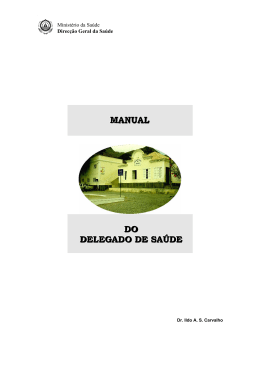 Manual Delegados - Minist&eacute;rio da Sa&uacute;de