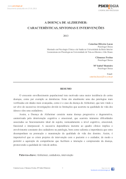 a doen&ccedil;a de alzheimer: caracter&iacute;sticas, sintomas e interven&ccedil;&otilde;es