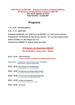 Programa - Sociedade Brasileira de Cardiologia / MT