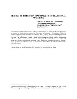 servi&ccedil;o de refer&ecirc;ncia e informa&ccedil;&atilde;o: do tradicional ao on