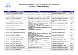 PROPOSTAS APROVADAS PARA CONTRATA&Ccedil;&Atilde;O
