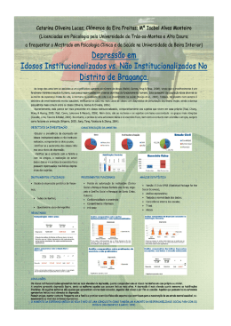 Depressão em ...É Idosos Institucíonalizados vs. Não