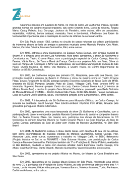 hist&oacute;rico do artista