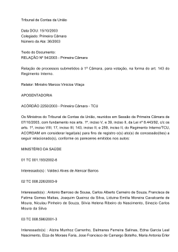 Ac&oacute;rd&atilde;o 2251/2003 - Tribunal de Contas da Uni&atilde;o