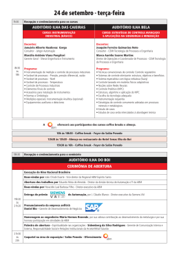 17&ordm; Semin&aacute;rio de Automa&ccedil;&atilde;o e TI Industrial