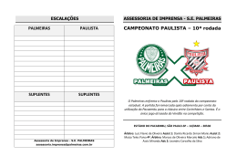 10&ordf; rodada - Palmeiras