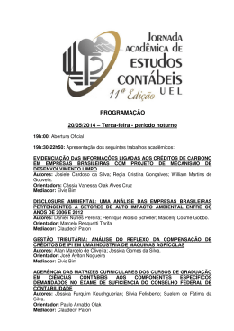 PROGRAMA&Ccedil;&Atilde;O 20/05/2014 &ndash; Ter&ccedil;a-feira - per&iacute;odo noturno