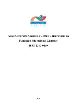Anais Congresso Ci&ecirc;nt&Iacute;fico UNIFEG