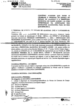 Convênio - Tribunal de Justiça do Estado de Alagoas