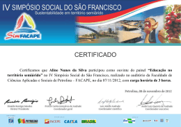 Certificamos que Aline Nunes da Silva participou como