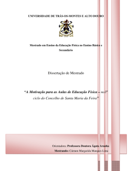 A Motiva&ccedil;&atilde;o para as Aulas de Educa&ccedil;&atilde;o F&iacute;sica &ndash; no3&ordm; ciclo do