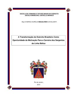 A Transforma&ccedil;&atilde;o do Ex&eacute;rcito Brasileiro Como