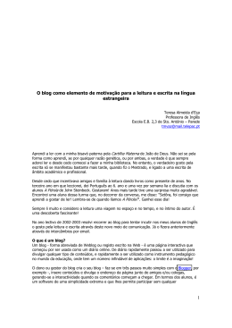 1 O blog como elemento de motiva&ccedil;&atilde;o para a leitura e