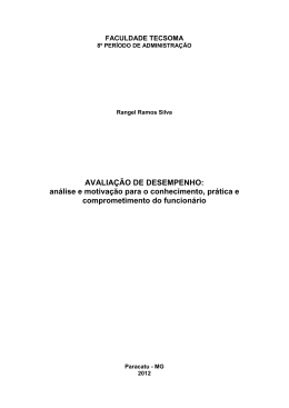 AVALIAÇÃO DE DESEMPENHO: análise e motivação para o