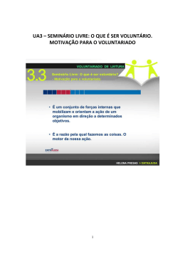 o que &eacute; ser volunt&aacute;rio. motiva&ccedil;&atilde;o para o voluntariado