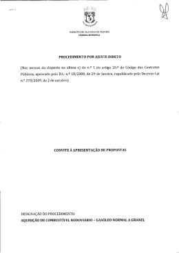 PROCEDIMENTO POR AIUSTE DIRETO [Nos termos do disposto