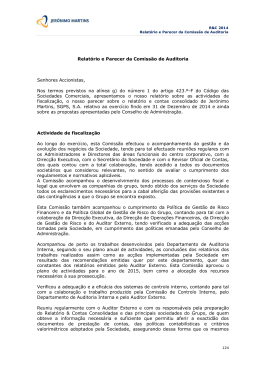 4. Relat&oacute;rio da Comiss&atilde;o de Auditoria