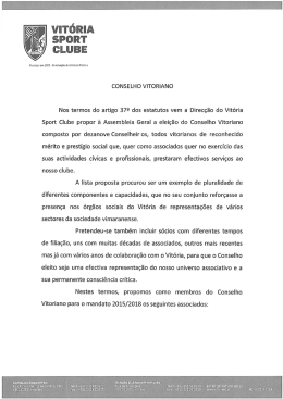 CONSELHO VITORIANO Nos termos do artigo 379 dos estatutos