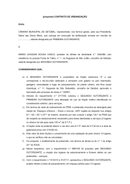 (proposta) CONTRATO DE URBANIZA&Ccedil;&Atilde;O Entre: C&Acirc;MARA