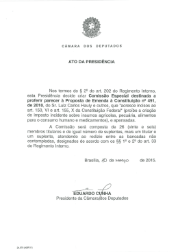 ATo DA PRESIDÊNCIA Nos termos do § 2Q do art. 202 do