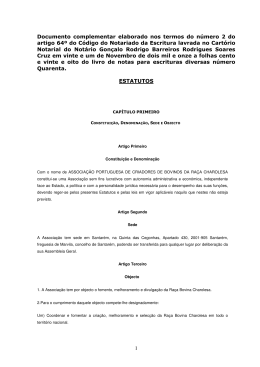 1 Documento complementar elaborado nos termos do n&uacute;mero 2 do