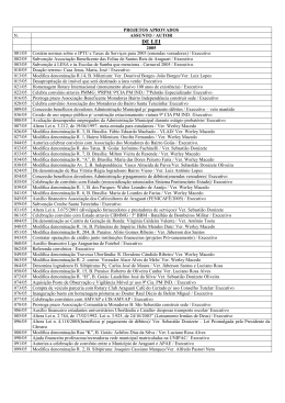 Projetos Aprovados - Camara Municipal de Araguari