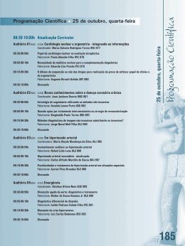 Programação Científica 185 - 70° Congresso Brasileiro de Cardiologia