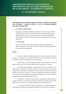 Prefer&ecirc;ncia para produtos manufaturados e servi&ccedil;os nacionais em