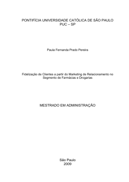 PONTIF&Iacute;CIA UNIVERSIDADE CAT&Oacute;LICA DE S&Atilde;O