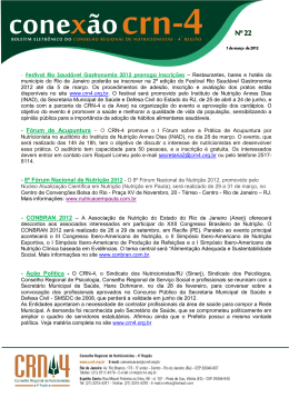 N&ordm; 22 - Conselho Regional de Nutricionistas