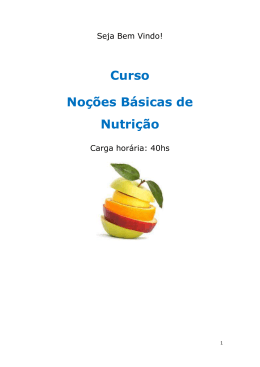 Curso Noções Básicas de Nutrição