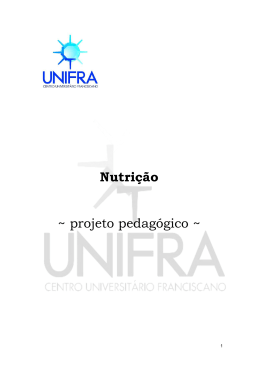 Projeto Pedag&oacute;gico do Curso de Nutri&ccedil;&atilde;o