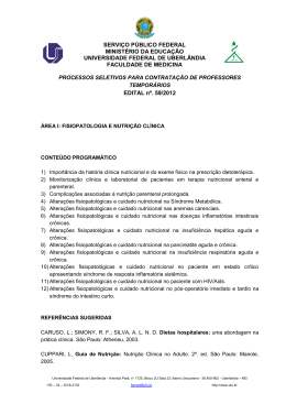 Conteúdo Programático - Universidade Federal de Uberlândia