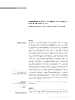 Viabilidade do uso de soja em Unidades de Alimenta&ccedil;&atilde;o e