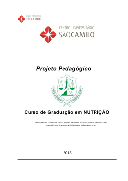 Projeto Pedag&oacute;gico Curso de Gradua&ccedil;&atilde;o em
