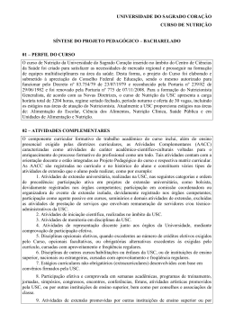 S&iacute;nteses dos Projetos Pedag&oacute;gicos