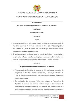 Regulamento - Procuradoria da Comarca de Coimbra