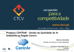 Projecto CENTRAR - Gest&atilde;o da Qualidade do Ar Ambiente