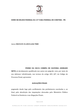 Alega&ccedil;&otilde;es Finais Pedro Correa