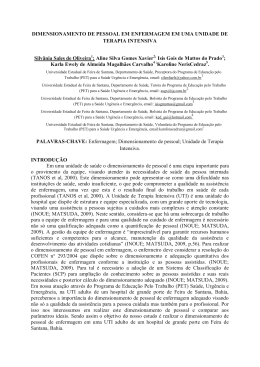 DIMENSIONAMENTO DE PESSOAL EM