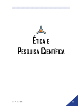 &eacute;tIca e PeSquISa cIent&iacute;fIca