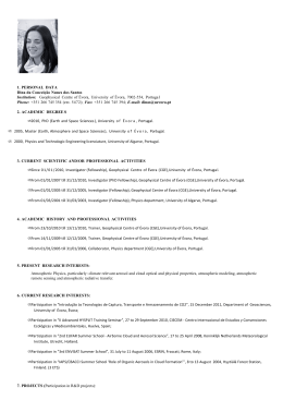 1. PERSONAL DATA Dina da Concei&ccedil;&atilde;o Nunes dos Santos