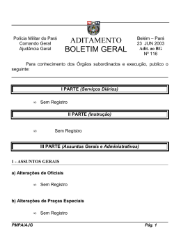 ADITAMENTO BOLETIM GERAL - Proxy da Polícia Militar do Pará!