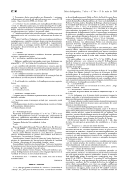 (1 posto) na &aacute;rea cient&iacute;fica de Biologia Celular e Molecular
